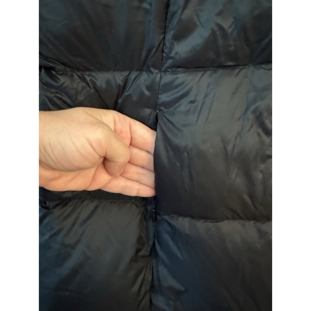 Eddie Bauer Luna Peak Down 550 Fill Parka Womens Large Black Hooded Puffer Coat - Picture 5 of 15